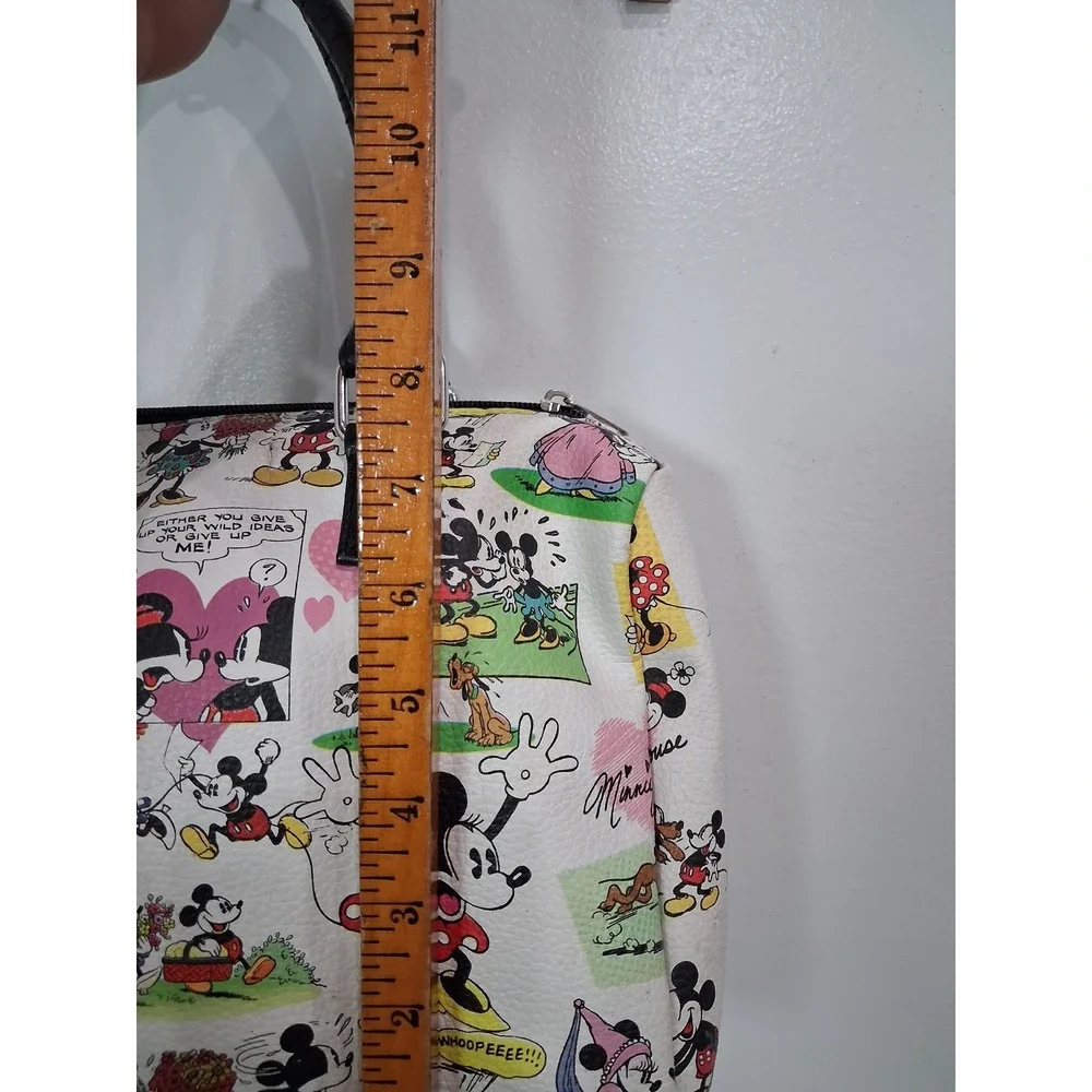 Disney Parks Mickey Minnie Mouse Comic Strip Satchel Bag White Multi F964-3476-9